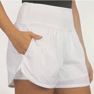 New! Spyder Active Shorts White Inner Compression Smooth Waistband Womens